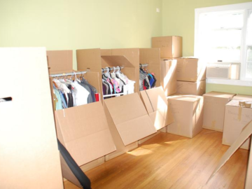 Moving process on moving day